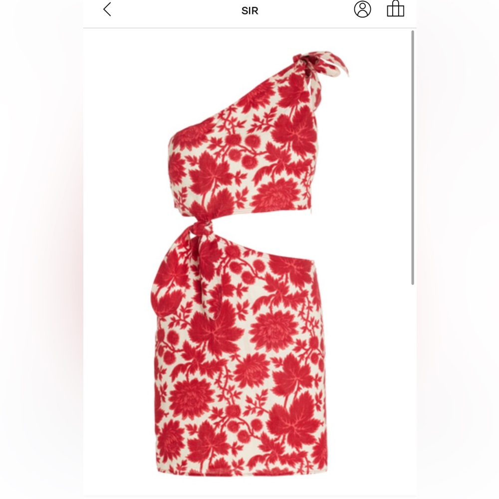 SIR Cinta Cutout Linen Mini Dress-Size 1